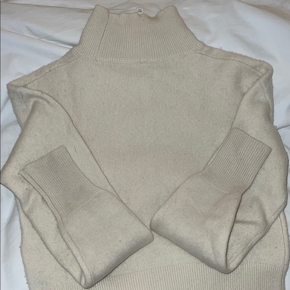 Babaton Cream Cowl Neck Sweater Classic Knit
